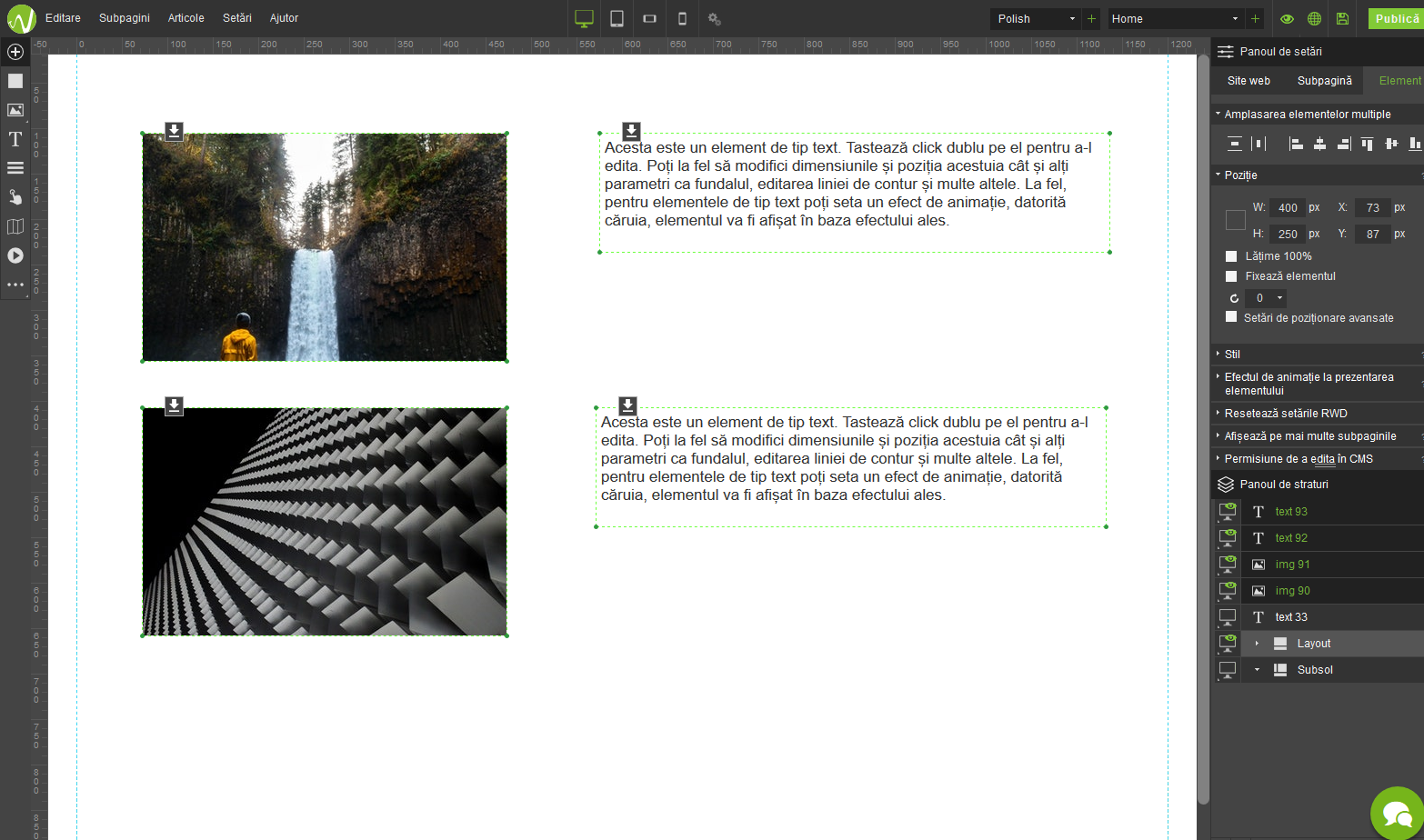 Interfata in limba romana Interfata in limba romana