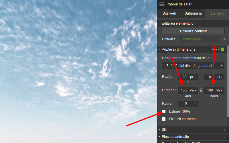 Setăm parametrii PRO Setăm parametrii PRO